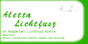 aletta lichtfusz business card